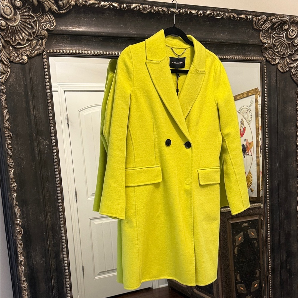 BCBGMaxAzria Bright Yellow Coat